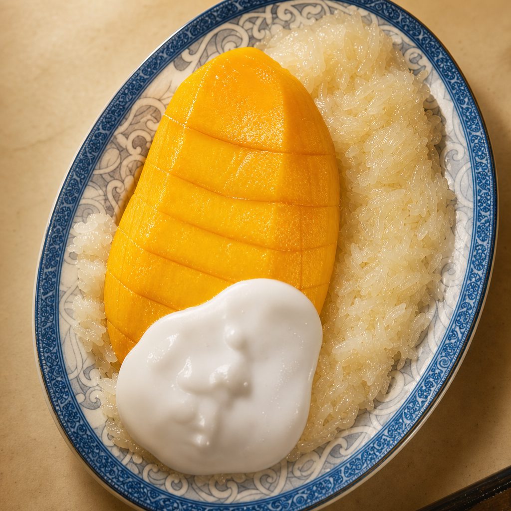 D1: Sweet Sticky Rice w/Mango.