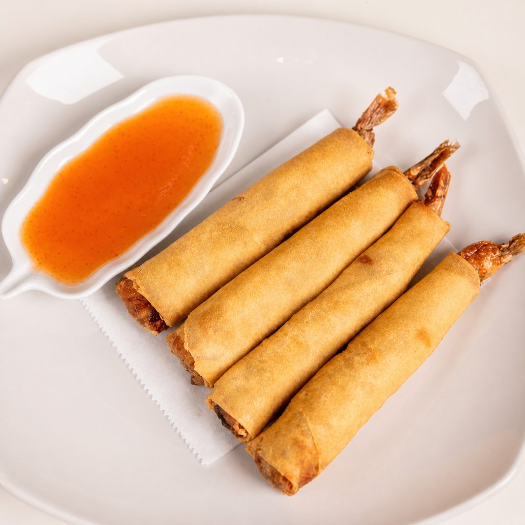 6. Shrimp In A Blanket - 4 pieces.